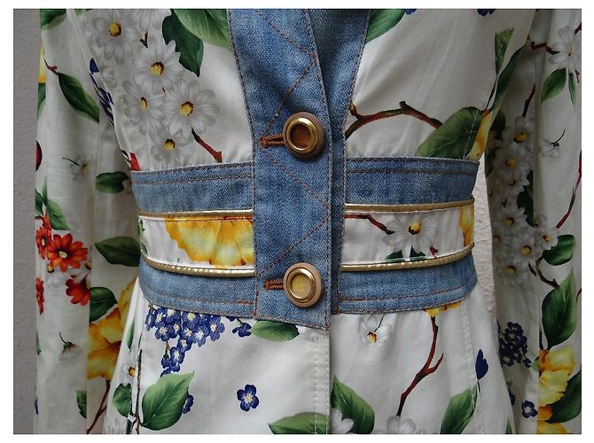 Abrigo de algodón y denim Dolce & Gabbana Multicolor - vista 6