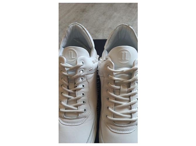 Autre Marque Leandro Lopes Ledersneaker Weiß Python Details - Ansicht 6