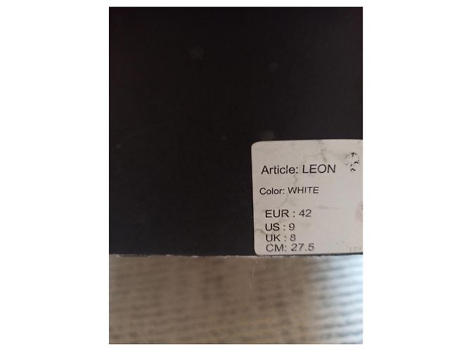 Autre Marque Leandro Lopes Ledersneaker Weiß Python Details - Ansicht 8