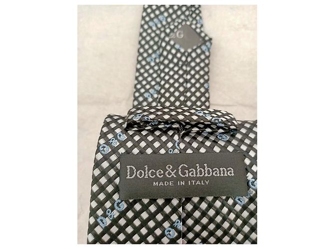 Cravatta Dolce & Gabbana in seta grigia Grigio - vista 3