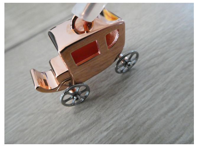 Charm's Hermès carriage modelo en acero bañado en oro rosa Gold hardware - vista 5