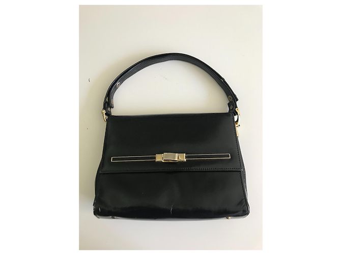 Vintage 1960s Schwarze Ledertasche - Ansicht 11