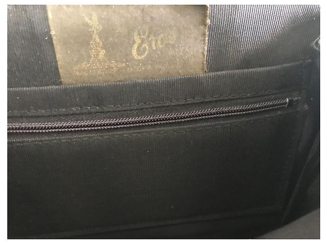 Vintage 1960s Schwarze Ledertasche - Ansicht 14