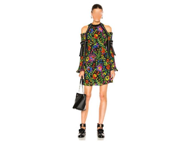 Abito floreale 3.1 Phillip Lim a maniche lunghe con spalle scoperte Multicolore - vista 2