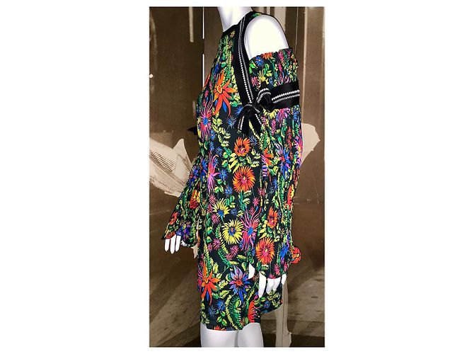 Abito floreale 3.1 Phillip Lim a maniche lunghe con spalle scoperte Multicolore - vista 3