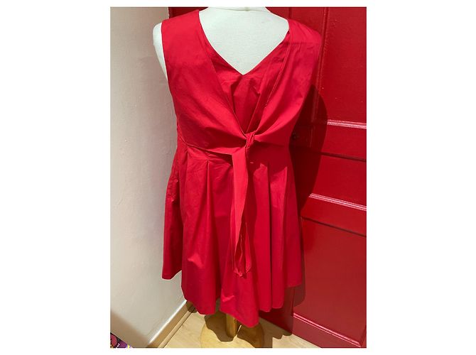 Vestido Agnès b. de algodón rojo Talla 40 Roja - vista 2