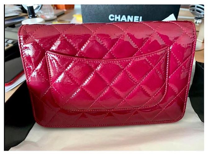 Chanel Classic wallet on chain Dark red - view 2