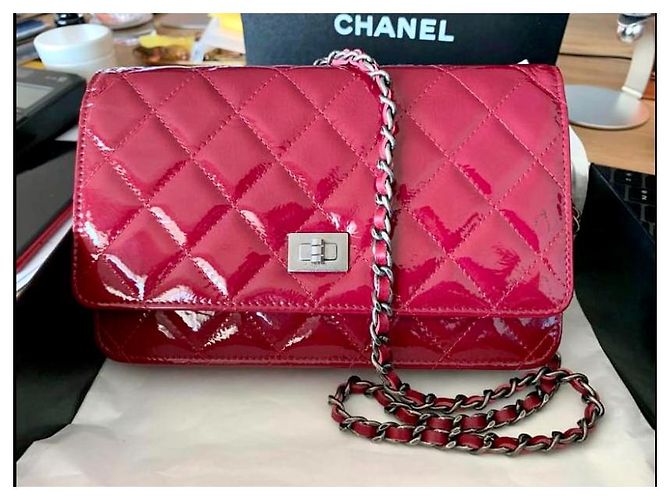 Chanel Classic wallet on chain Dark red - view 6