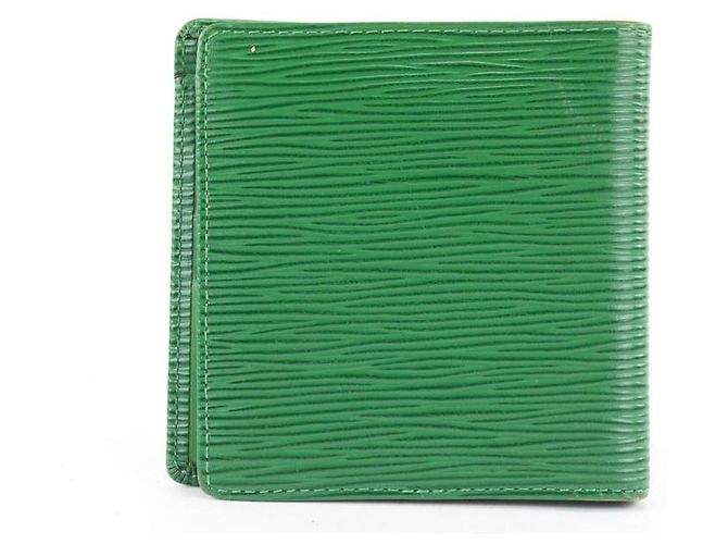 Louis Vuitton Portafoglio a libro da uomo in pelle Epi Borneo verde Slender Multiple - vista 7