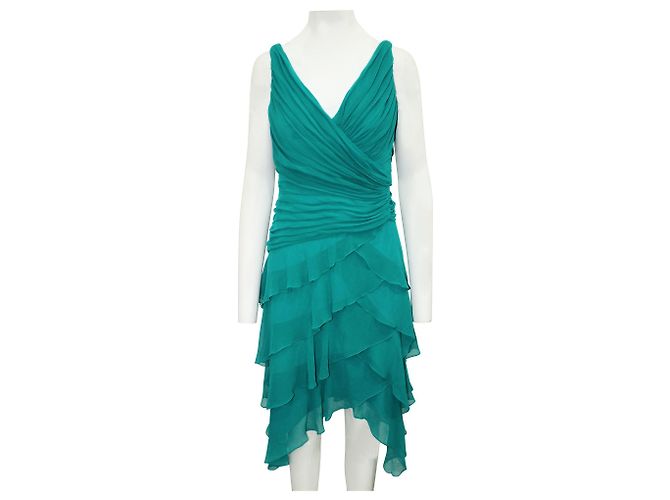 Tadashi Shoji Blaugrünes Cocktailkleid - Ansicht 2