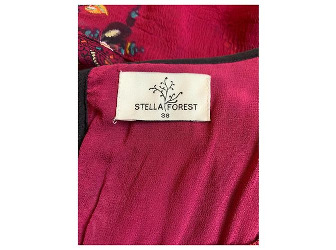 Blusa Stella Forest de Viscosa Rojo Oscuro Burdeos - vista 2