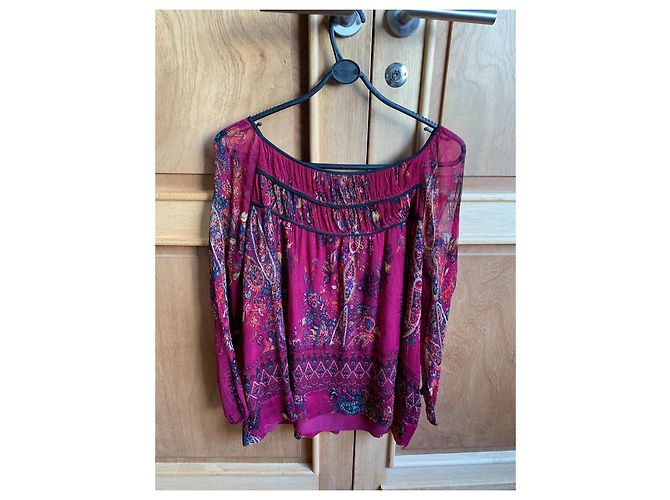 Blusa Stella Forest de Viscosa Rojo Oscuro Burdeos - vista 3
