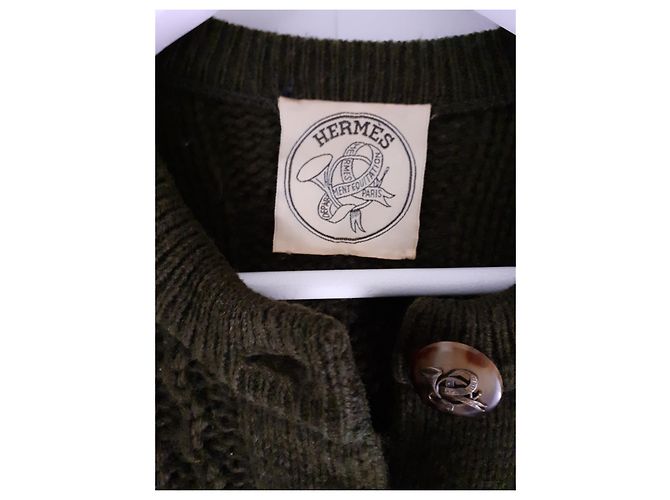 Cárdigan Hermès Verde oscuro - vista 3