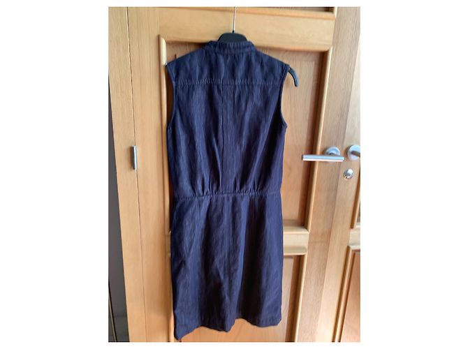 Abito Sportmax Blu Navy in Cotone e Lino - vista 3