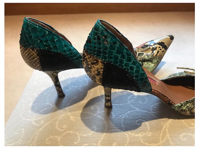 Autre Marque Python Leather Heels 7.5 cm Size 39 Multiple colors - view 4