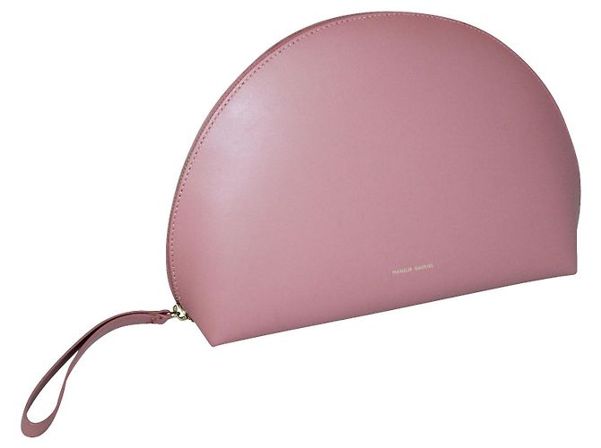Mansur Gavriel Pochette a mezza luna rosa pastello - vista 2