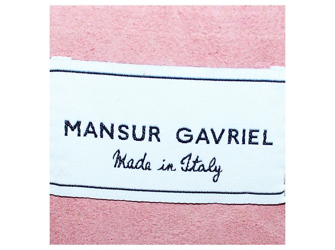 Mansur Gavriel Pochette a mezza luna rosa pastello - vista 7