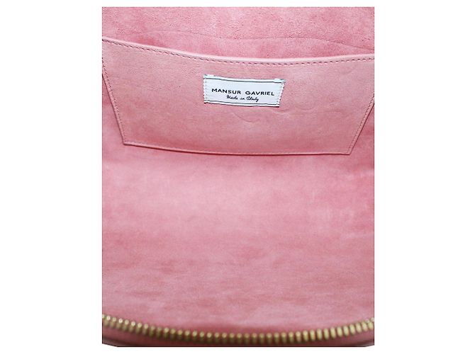 Mansur Gavriel Pochette a mezza luna rosa pastello - vista 8
