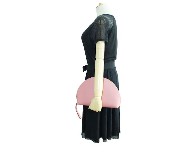 Mansur Gavriel Pochette a mezza luna rosa pastello - vista 9