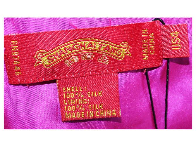Shanghai Tang Camicia goffrata in seta nera stile Cheongsam Nero - vista 6