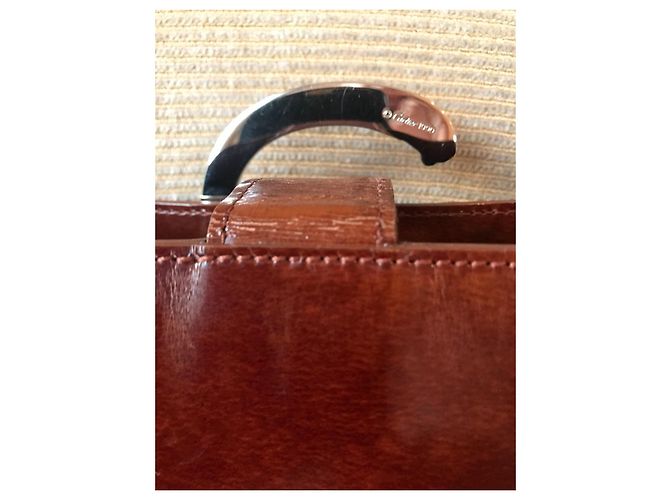 Zaino Cartier Jaguar in pelle marrone - vista 2