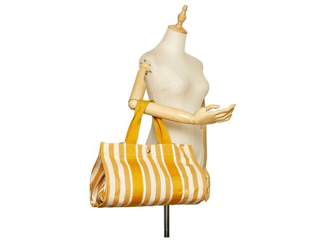 Hermès Hermes amarillo Cannes MM Blanco - vista 8