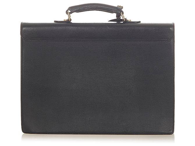 Cartella in pelle nera Burberry - vista 3