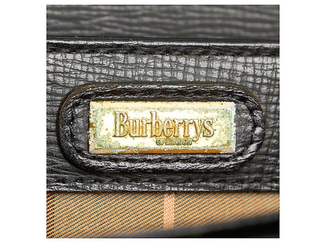 Cartella in pelle nera Burberry - vista 7
