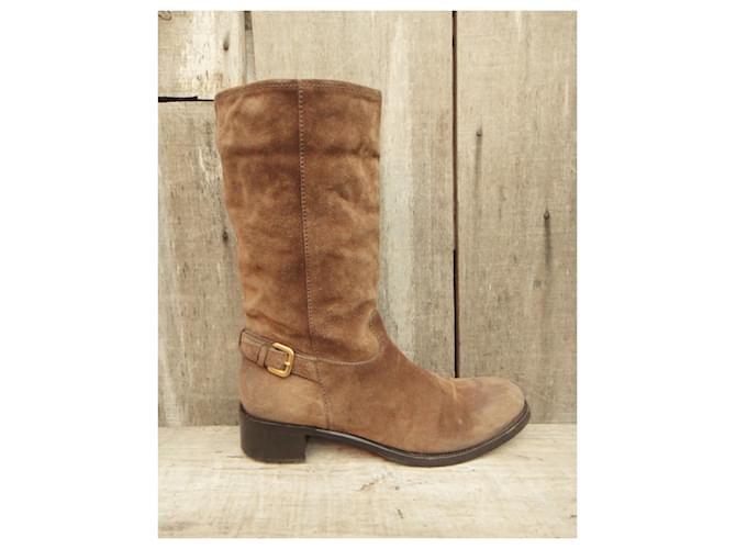 Prada p kurze Stiefel 38,5 Hellbraun - Ansicht 2