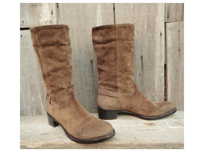Prada p kurze Stiefel 38,5 Hellbraun - Ansicht 3