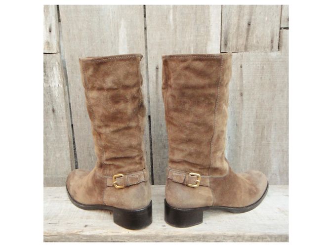 Prada p kurze Stiefel 38,5 Hellbraun - Ansicht 5