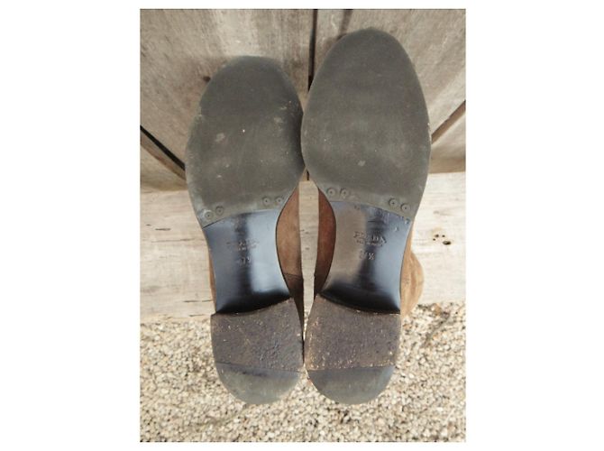 Prada p kurze Stiefel 38,5 Hellbraun - Ansicht 6