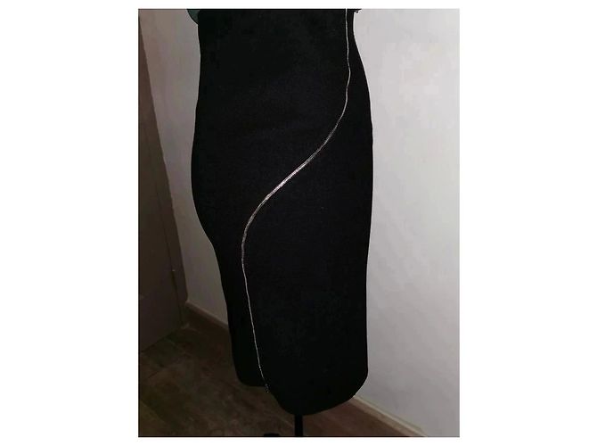 Falda recta Louis Vuitton negra de cachemira Negro - vista 2