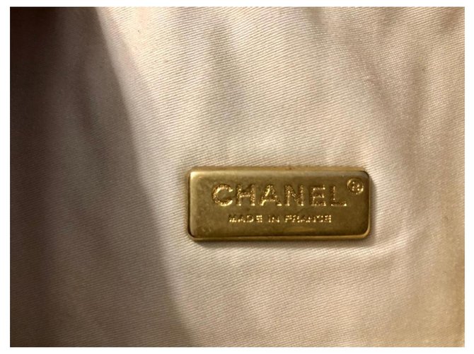 Pochette Chanel in Pitone Marrone Beige - vista 5