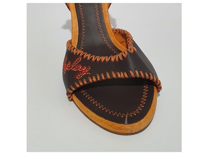 Autre Marque Replay Leder Pumps Braun Orange Größe 37 - Ansicht 5