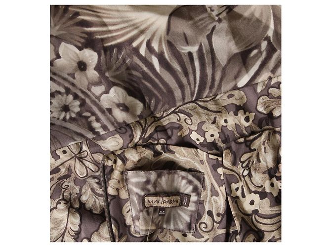 Falda de seda Maliparmi marrón Castaño Multicolor - vista 3