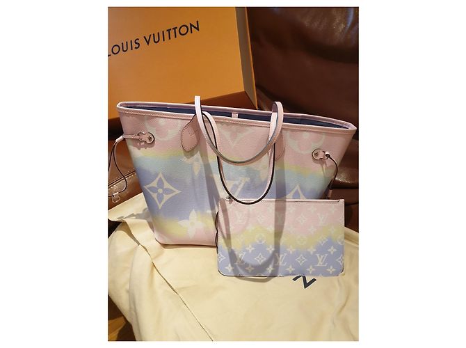 Borsa a mano Louis Vuitton Neverfull Escale Pastello in Poliammide Multicolore - vista 2