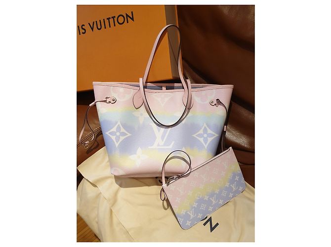 Borsa a mano Louis Vuitton Neverfull Escale Pastello in Poliammide Multicolore - vista 4