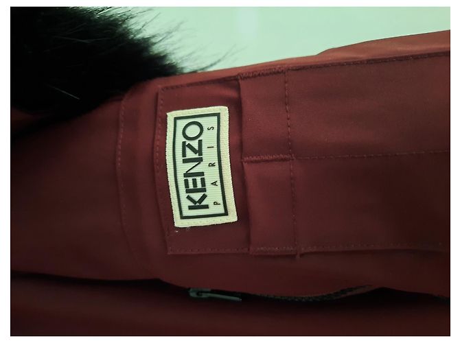 Kenzo Down Jacket Dark Red Polyester Size 36 - view 4