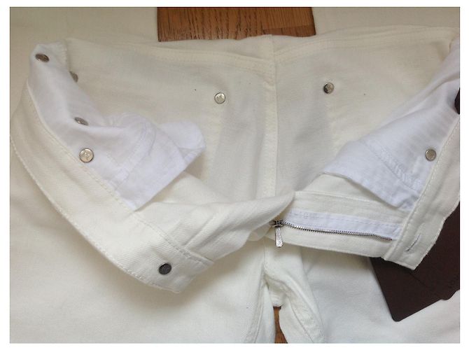 Louis Vuitton Jeans aus Denim Eggshell Aus weiß - Ansicht 4