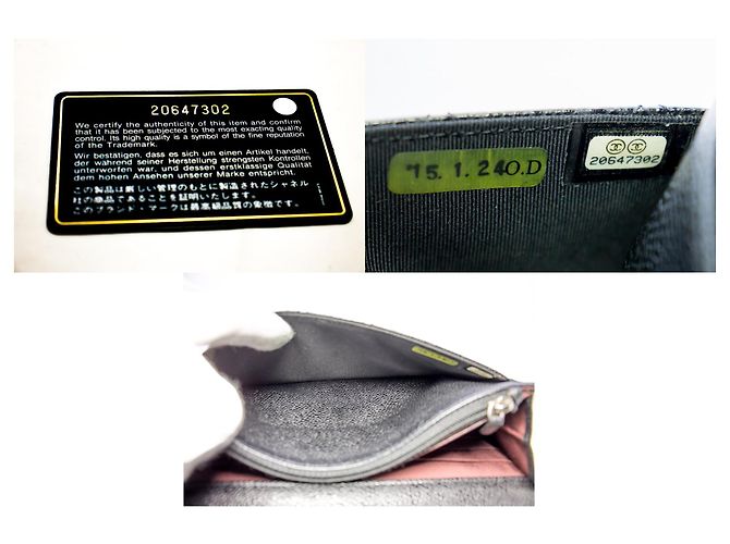 Wallet On Chain CHANEL Portafoglio con caviale su catena WOC Borsa a tracolla nera con tracolla Nero - vista 9