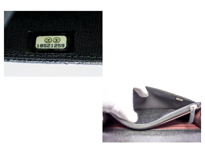Wallet On Chain CHANEL Portafoglio con caviale su catena WOC Borsa a tracolla nera con tracolla Nero - vista 9