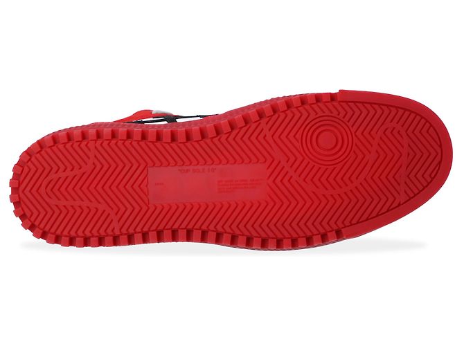 Off White Fuori dal campo 3.0 scarpe da ginnastica alte Rosso - vista 4