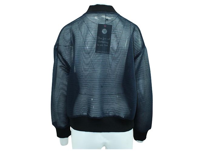 Dkny Chaqueta plisada azul marino - vista 3