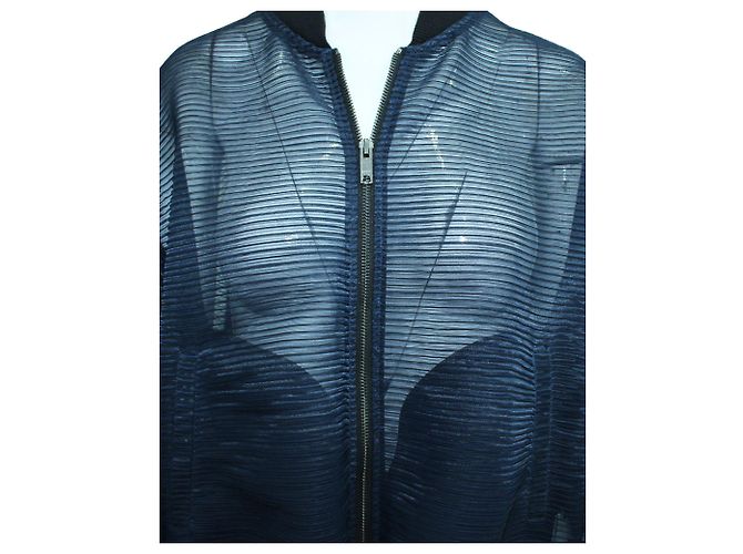 Dkny Chaqueta plisada azul marino - vista 5
