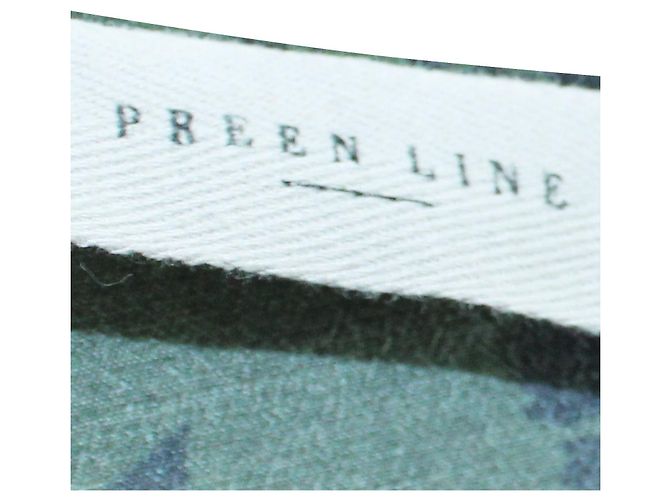 Preen Vestido assimétrico franzido em crepe de chine com estampa floral crepe de chine maxi Verde - vista 6