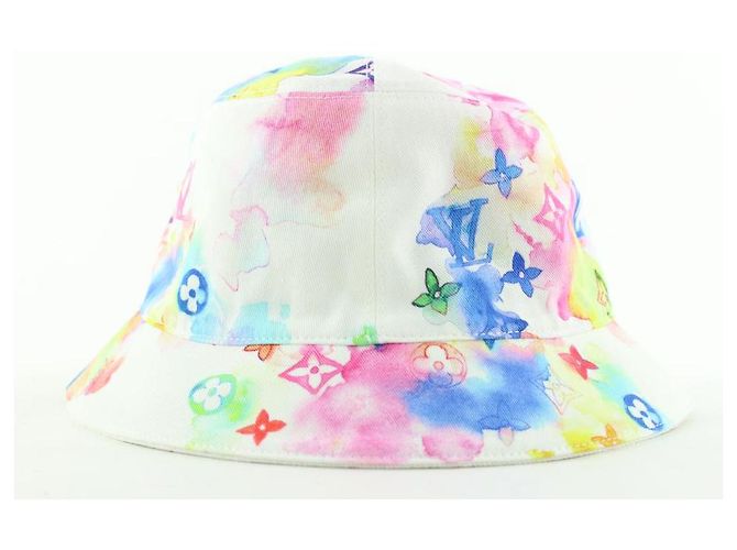 Bucket Louis Vuitton Mehrfarbiger Aquarell-Monogramm-Eimer-Hut Fischer - Ansicht 11