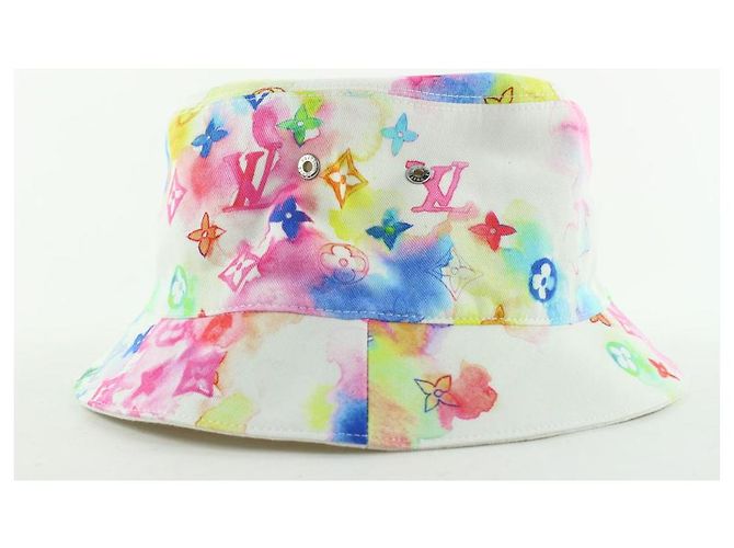 Bucket Louis Vuitton Mehrfarbiger Aquarell-Monogramm-Eimer-Hut Fischer - Ansicht 5
