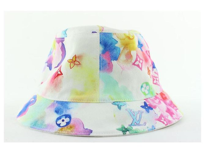 Bucket Louis Vuitton Mehrfarbiger Aquarell-Monogramm-Eimer-Hut Fischer - Ansicht 7
