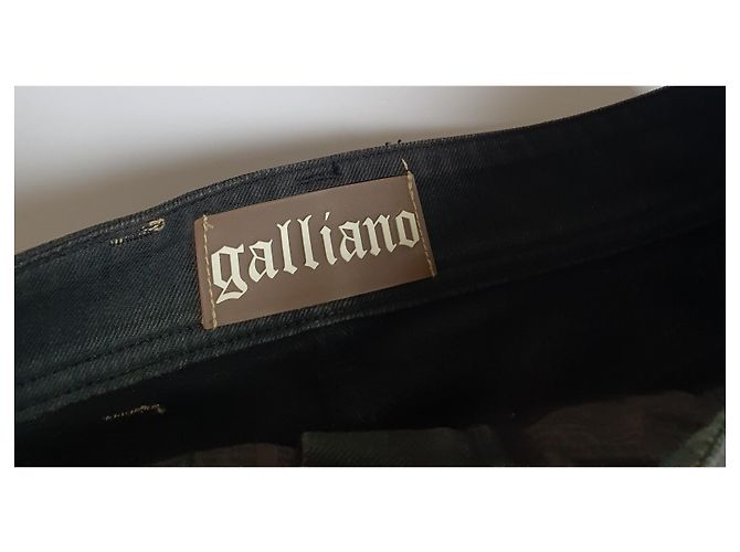 Falda midi Galliano gris de algodón - vista 6